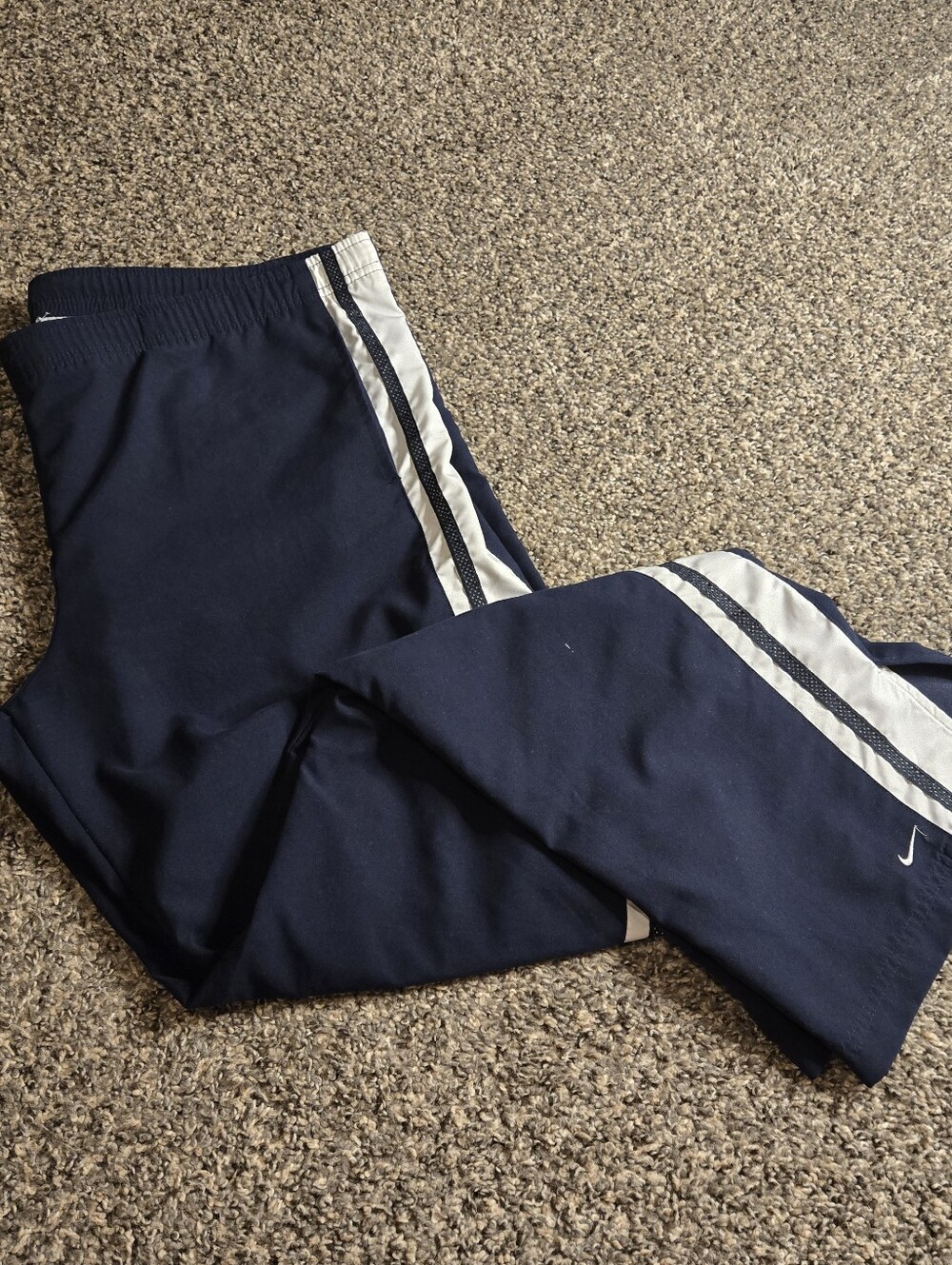 Y2K Vintage 00s Nike Running Navy Blue Trackpants Womens Large